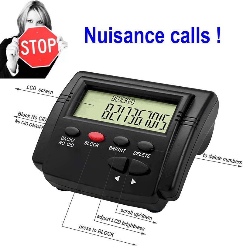 TelPal Call Blocker Box for Landline Phones with Caller ID Display, 4000 Number Capacity - to Block Hidden Numbers, Telemarketer Calls, Nuisance Calls, Hidden Numbers,Area Codes & Spam Calls - Image 3